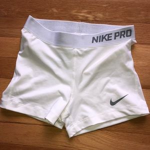 White Nike Pro spandex